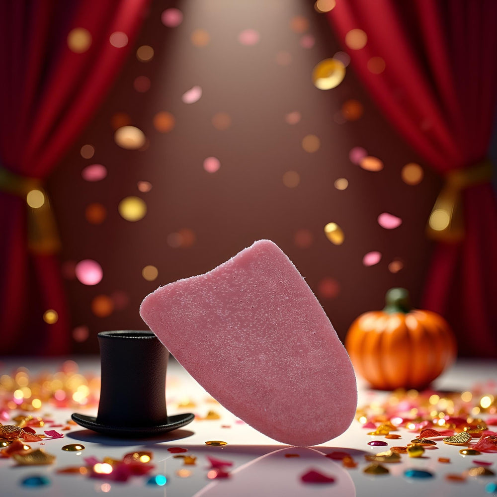 Fansoftiks magic show tongue illusion, enhances audience reaction during tricks