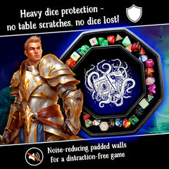 Fantasydice eco-friendly vegan leather tray protecting tables during play