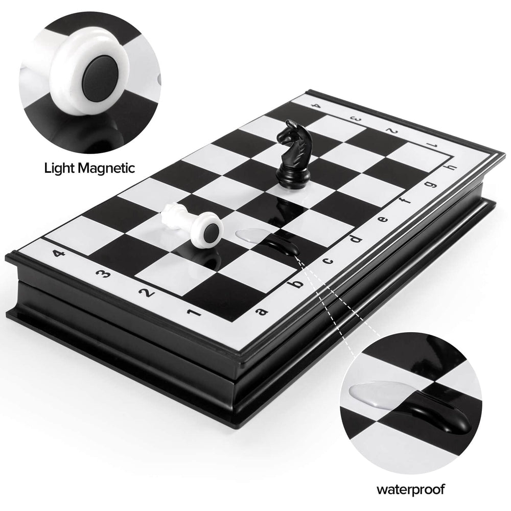 FanVince chess board open to 9.5 inches for easy planning.
