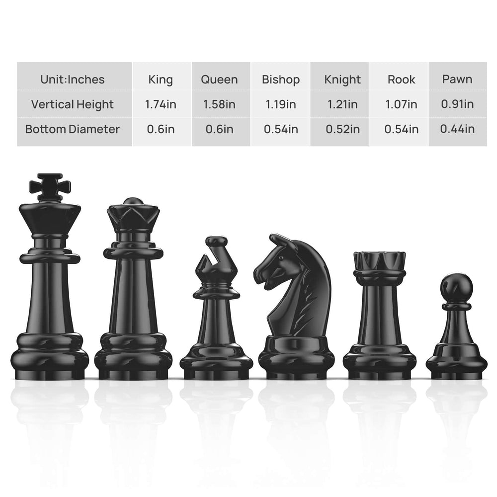FanVince chess set packaging with rules for beginners.