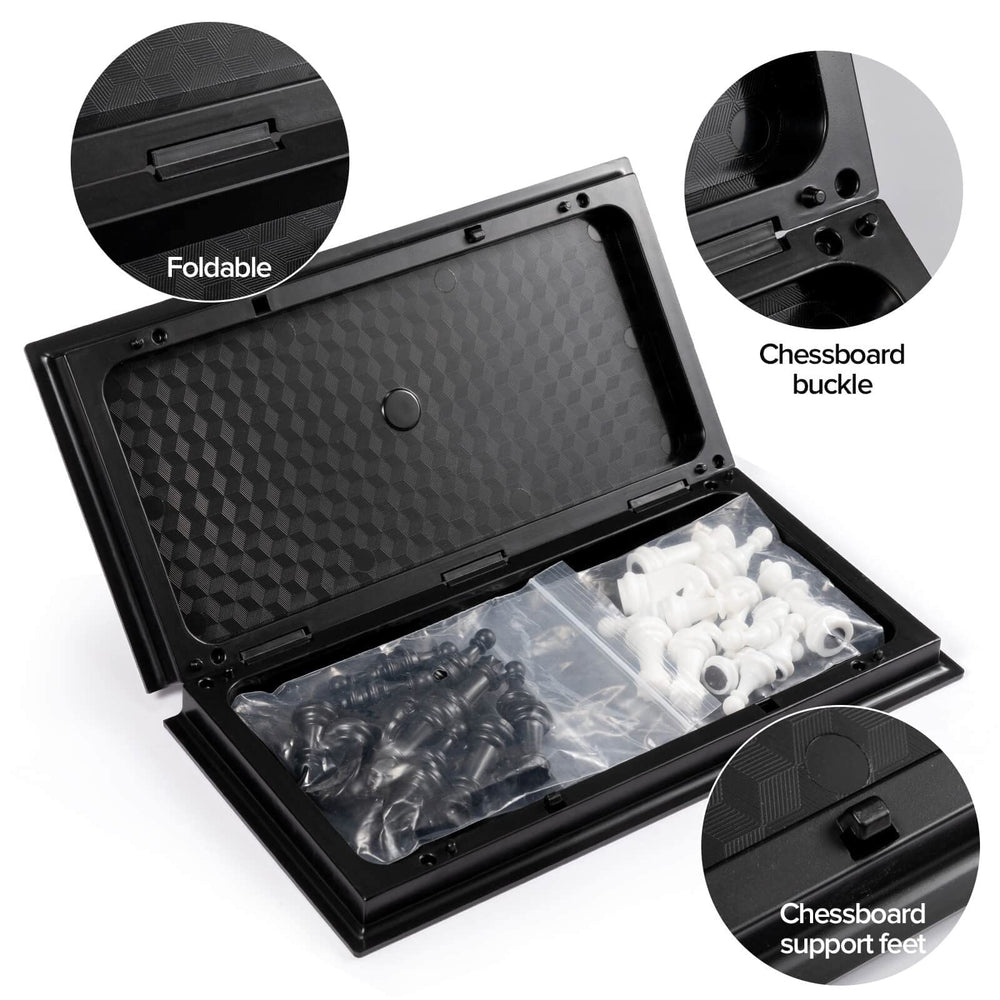 FanVince travel chess set compact size fits bags for on-the-go games.