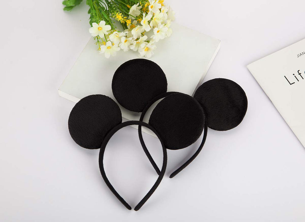 FANYITY black mouse ears headband with glitter accents, great for parties