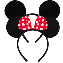 FANYITY mouse ears headband with red dot bow, ideal for parties and cosplay