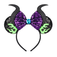 FANYITY Mouse Ears Headband with sequins, ideal for parties and cosplay.