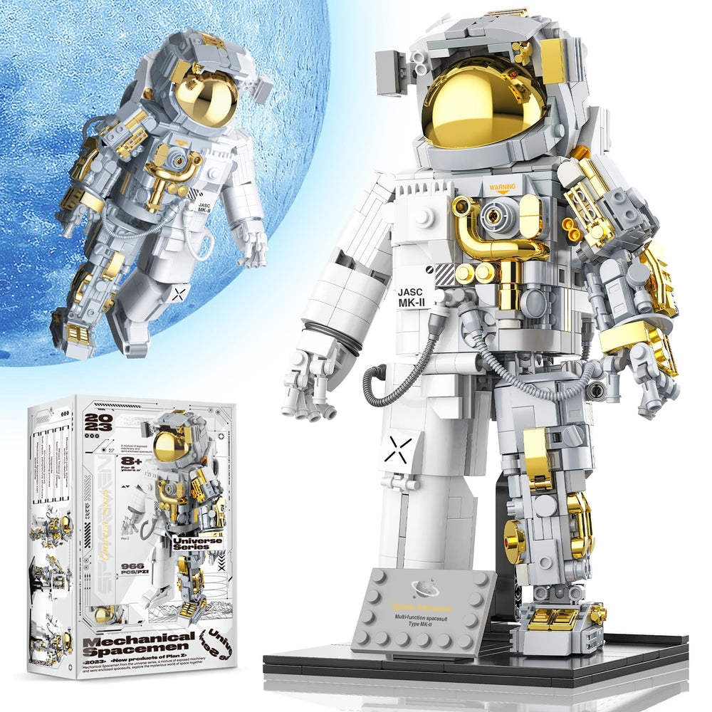 FarBlocked Space Astronaut figure on display stand for home collection.