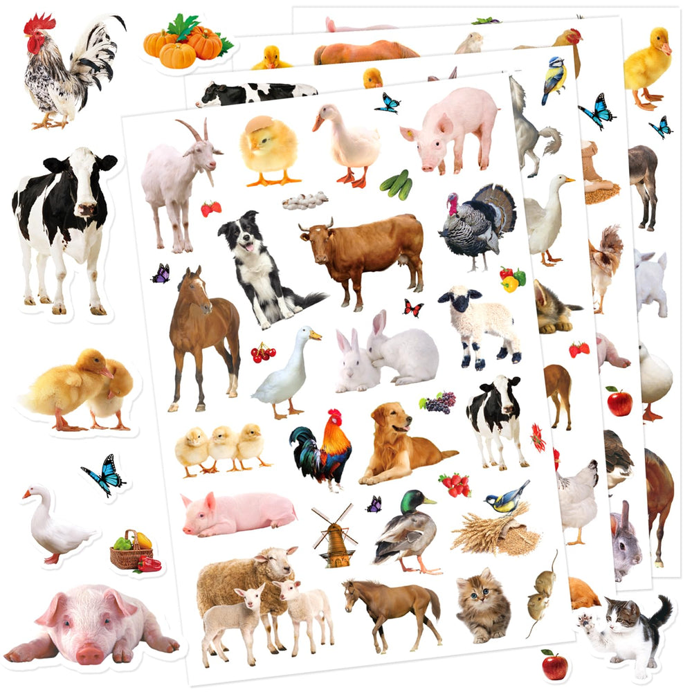 Farm Animals Stickers cow design for water bottle decoration and easy peeling
