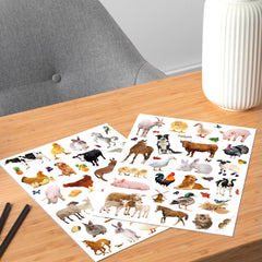 Farm Animals Stickers variety designs assortment for kids projects