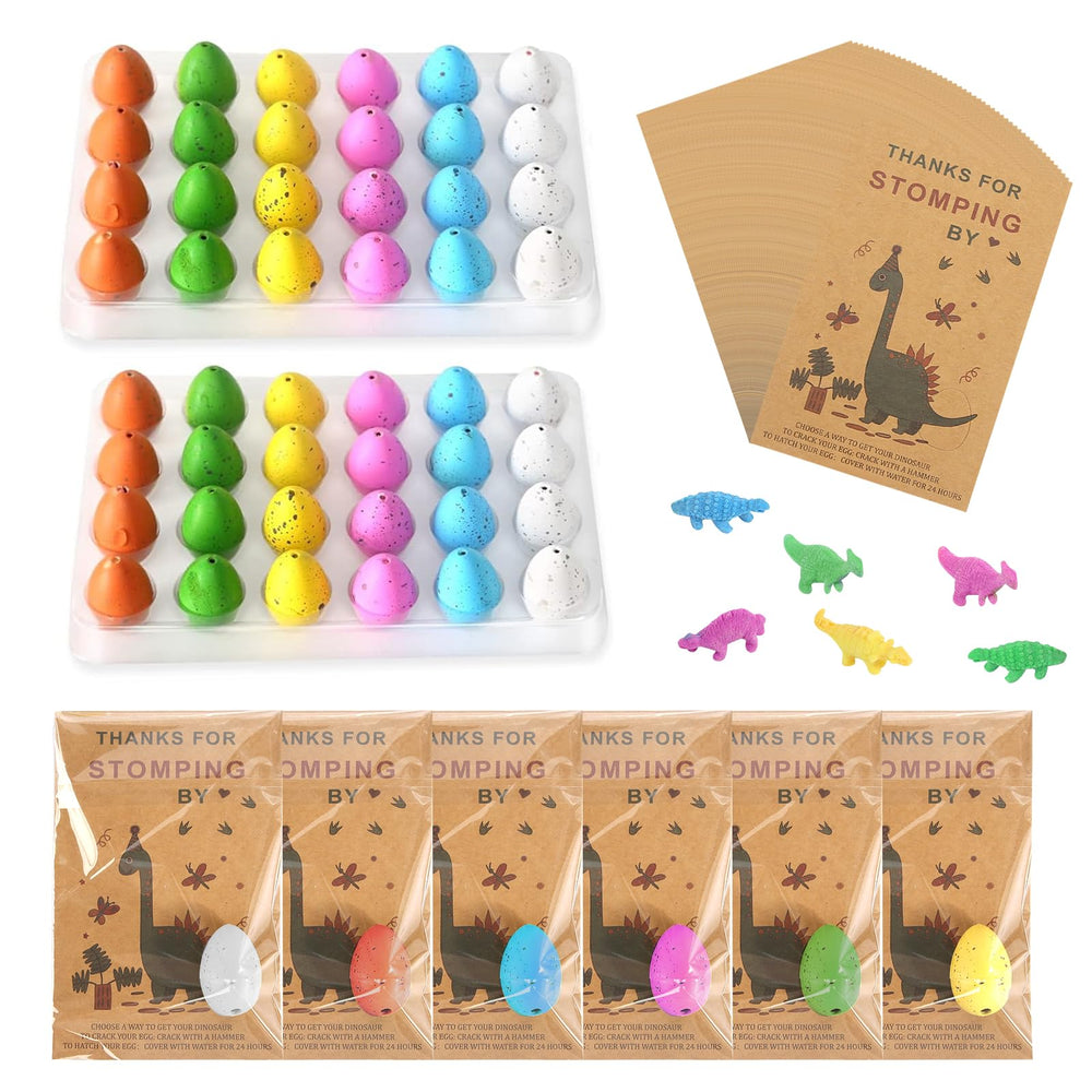 FASBET dinosaur eggs and cards ready for party favors