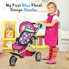 Fash N Kolor baby doll stroller rubber non skid wheels ensure stable, smooth rolling