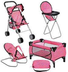 Fash N Kolor doll play set stroller for convenient on-the-go pretend play