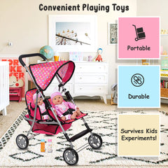 Fash n Kolor stroller has smooth wheels for easy maneuverability by kids.