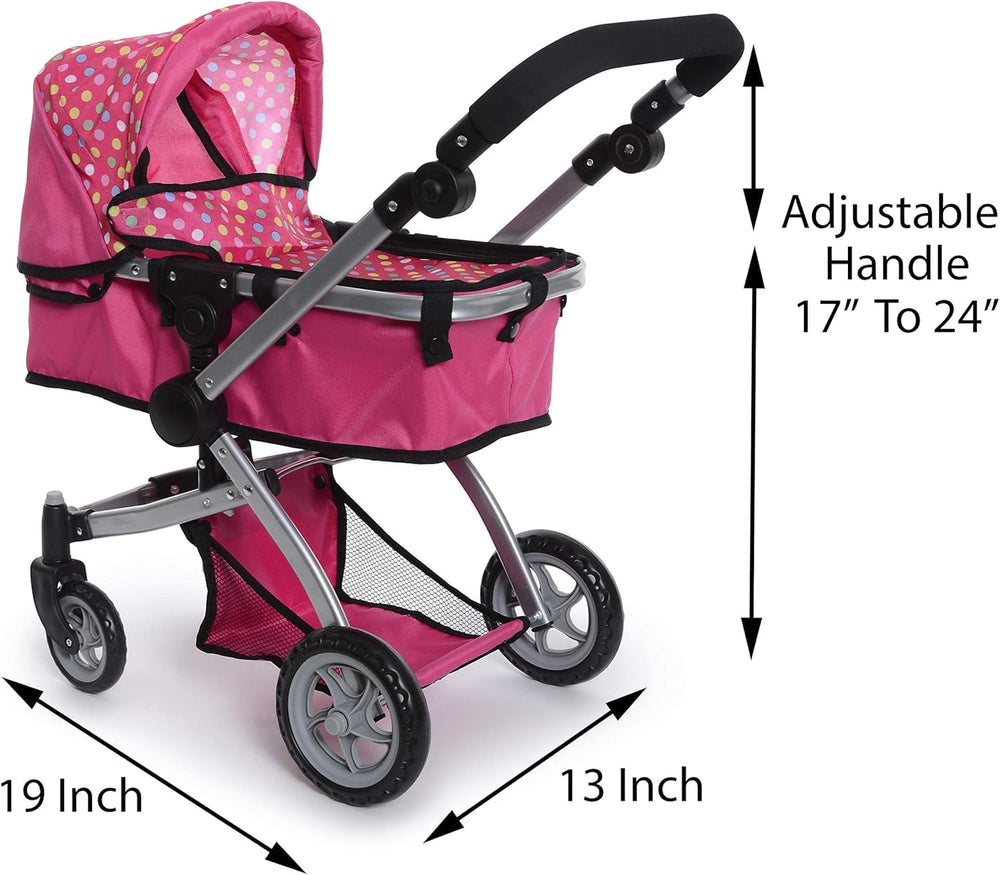 Fash n Kolor foldable-portable-doll-stroller ideal for tidy rooms and trips.
