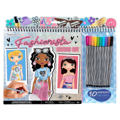 Fashion Angels Fashionista Sketch Set stencil sheets for outfit ideas.