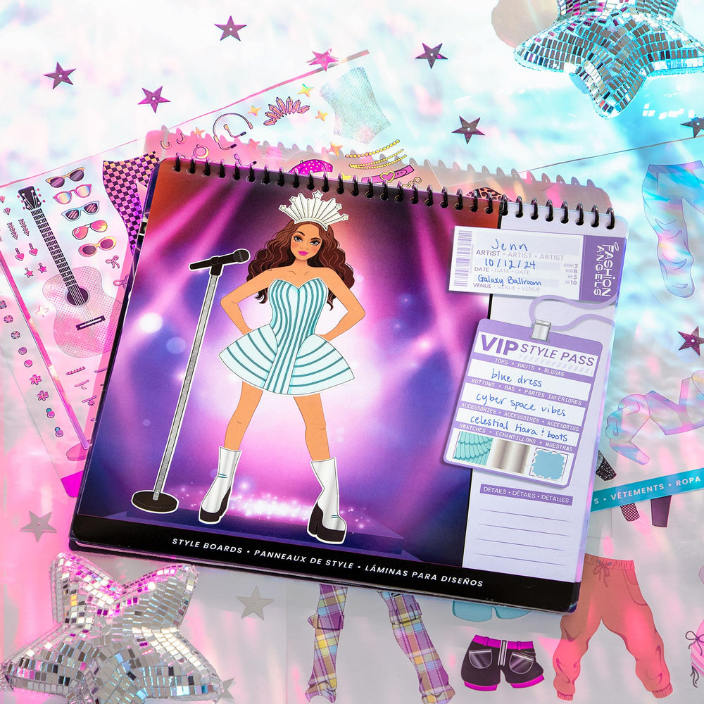 Popstar silhouettes from Fashion Angels Live Concert Sticker Stylist Set for storytelling
