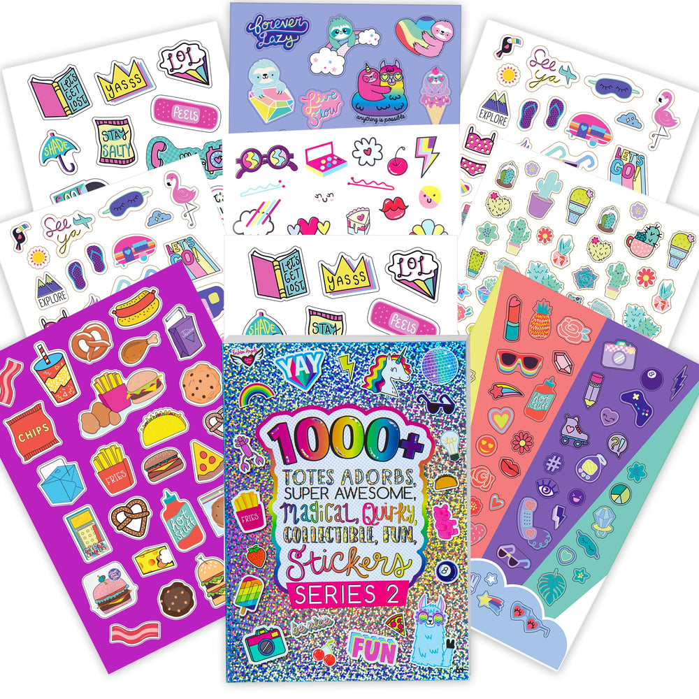 Fashion Angels Totes Adorbs sticker book cover with bold, playful designs for creative projects.