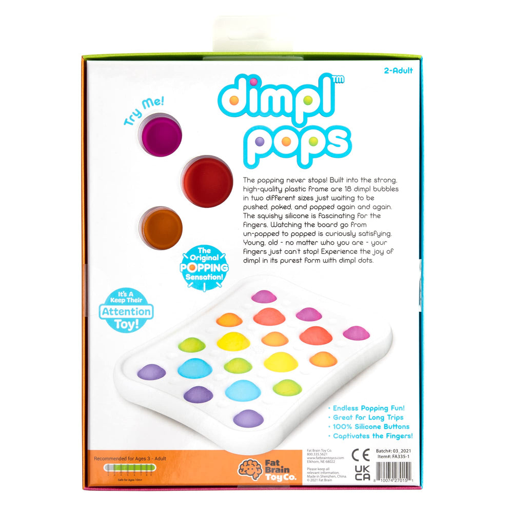 Fat Brain Dimpl Pops compact, easy-to-clean design for quick maintenance.