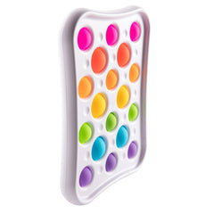 Fat Brain Dimpl Pops offers two bubble sizes for varied tactile exploration.