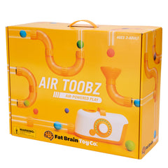 Fat Brain Toys Air Toobz tubes assembly demonstrates modular pathways for creative design.