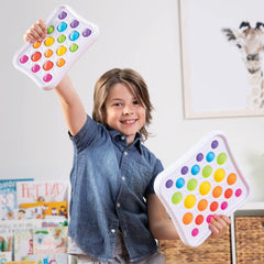 Fat Brain Toys Dimpl Pops Deluxe durable ABS frame supports long-lasting use.