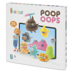 Fat Brain Toys Hey Clay Poop Oops Poopz figure sculpted with vibrant air-dry clay for imaginative play