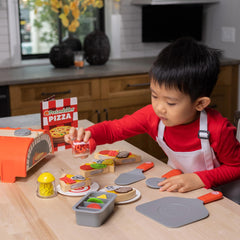 Fat Brain Toys Pretendables Backyard Pizza Oven Set pizza peel for sliding pies