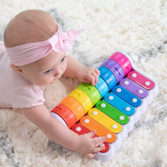 Fat Brain Toys Rock N Roller Piano front view with colorful bells