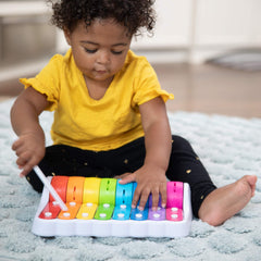 Fat Brain Toys Rock N Roller Piano spin wheels for cause and effect play