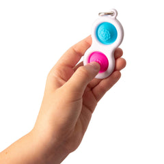 Fat Brain Toys Simpl Dimpl closeup texture highlights soothing sensory feedback.