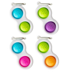 Fat Brain Toys Simpl Dimpl blue-pink sensory toy aids focus and relaxation.