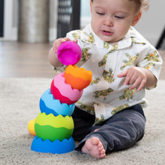 Fat Brain Toys Tobbles Neo closeup shows color-rich pieces