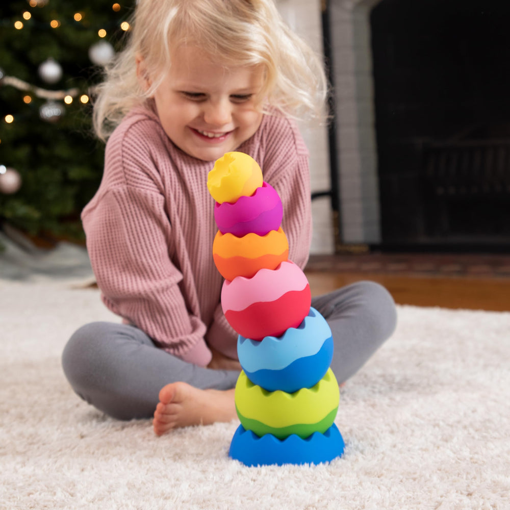 Fat Brain Toys Tobbles Neo colorful pieces invite tactile exploration