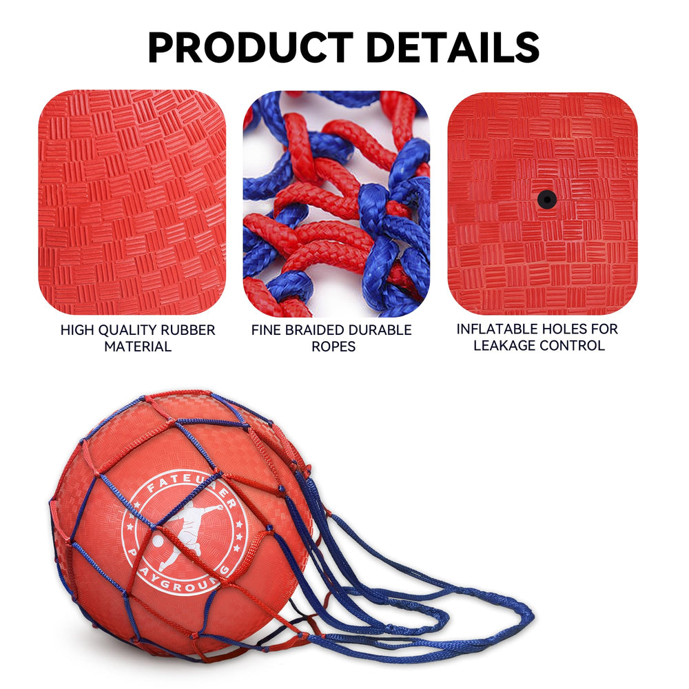 FATEUAER kickball 10inch blue close-up texture for secure grip during throws
