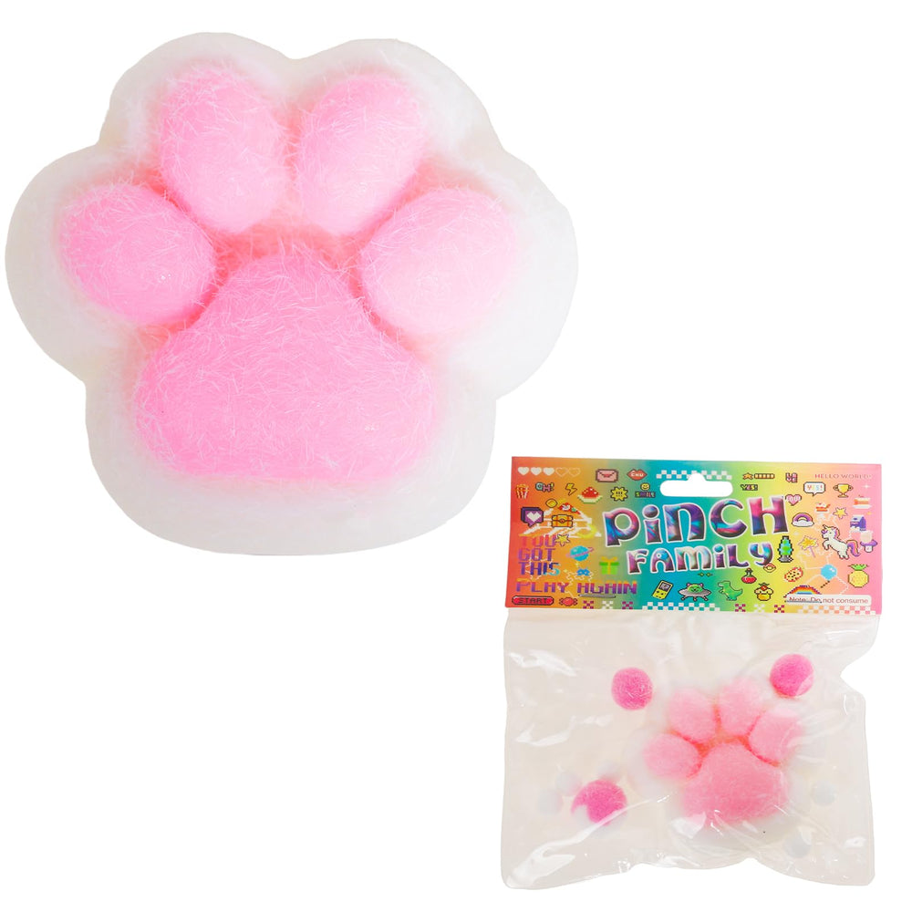 FauKait cat paw squishy toy in soft jelly texture, perfect for on-the-go stress relief.
