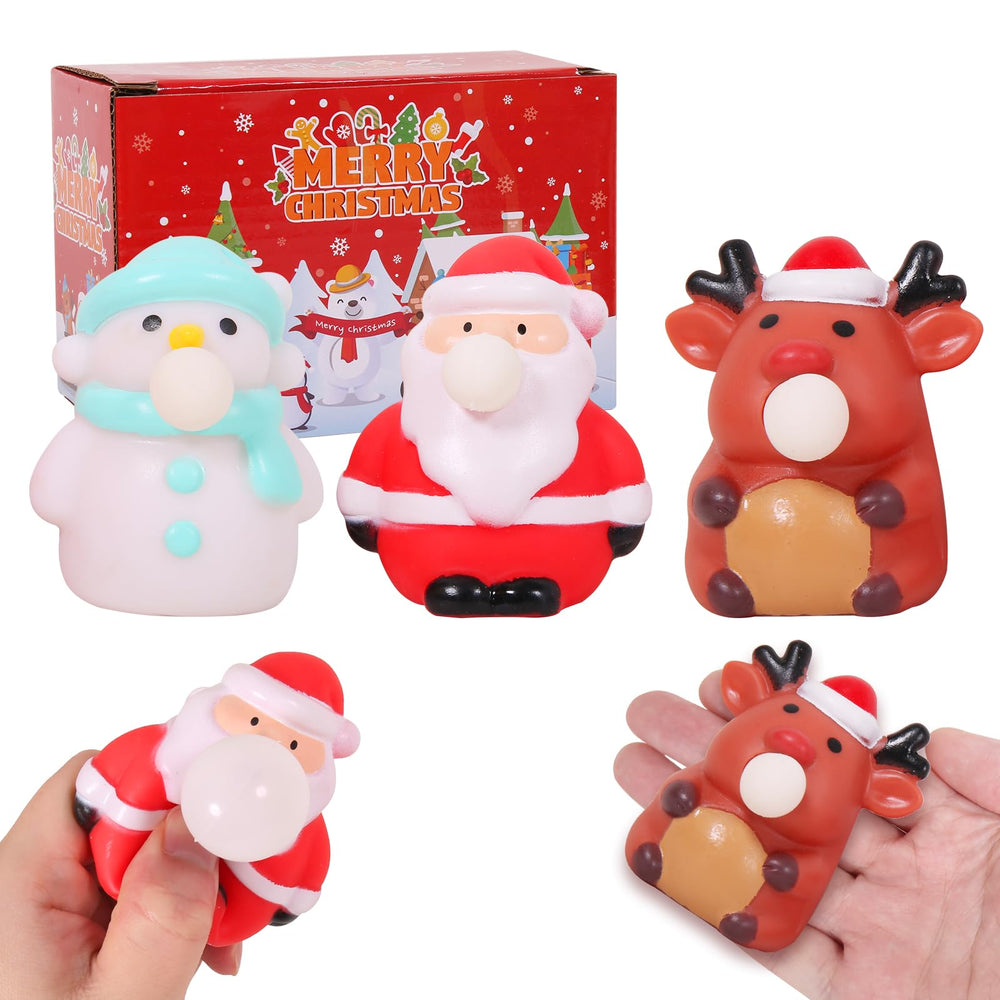 FauKait Santa squeeze bubble toy, festive fun for kids during Christmas playtime