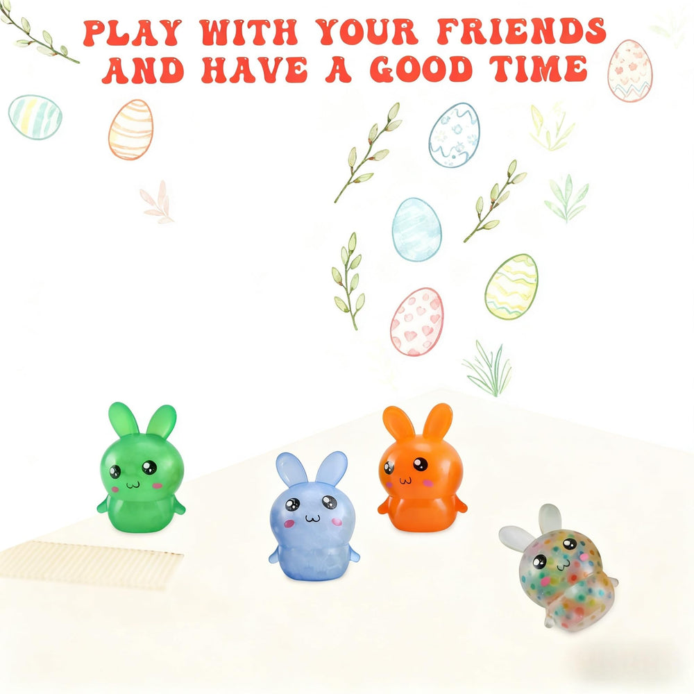 FauKait Easter Bunny stress ball closeup, soft silicone texture.