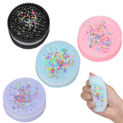 FauKait pink cookie squishy 4pcs close-up for stress relief and sensory fun.
