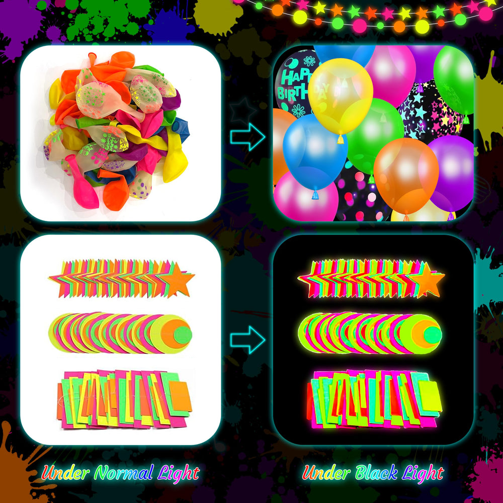 Fayoo neon cake topper adds luminous focal point to dessert.