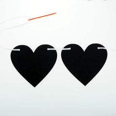 FAZHBARY black heart garland used as backdrop for weddings and photoshoots