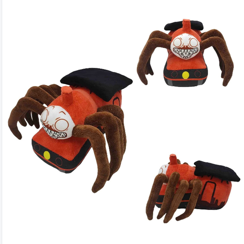 FBDCYIA Choo Choo Charles plush back view, compact companion for desks