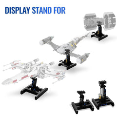 FCEYOUT display stand for Lego TIE Bomber 75347, side view with sturdy support