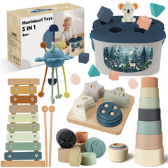 FEBALHS montessori toys set collection promotes sensory exploration for babies