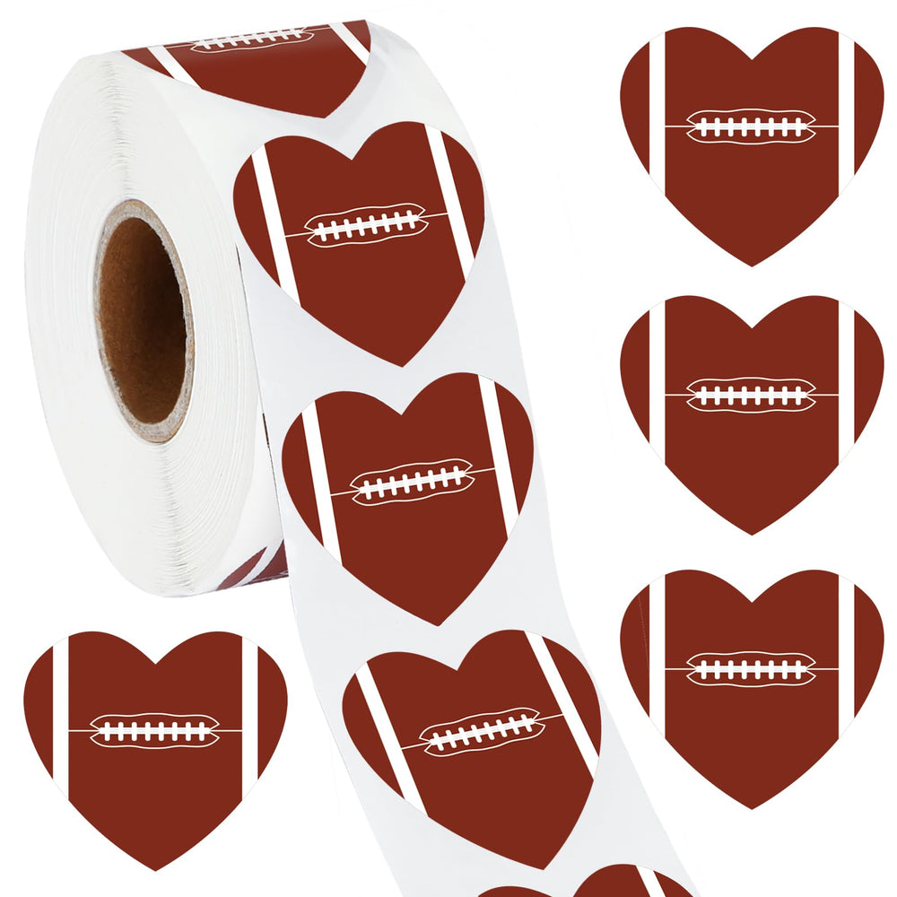 FEBSNOW heart and football stickers for kids, ideal for decorations and gifts.