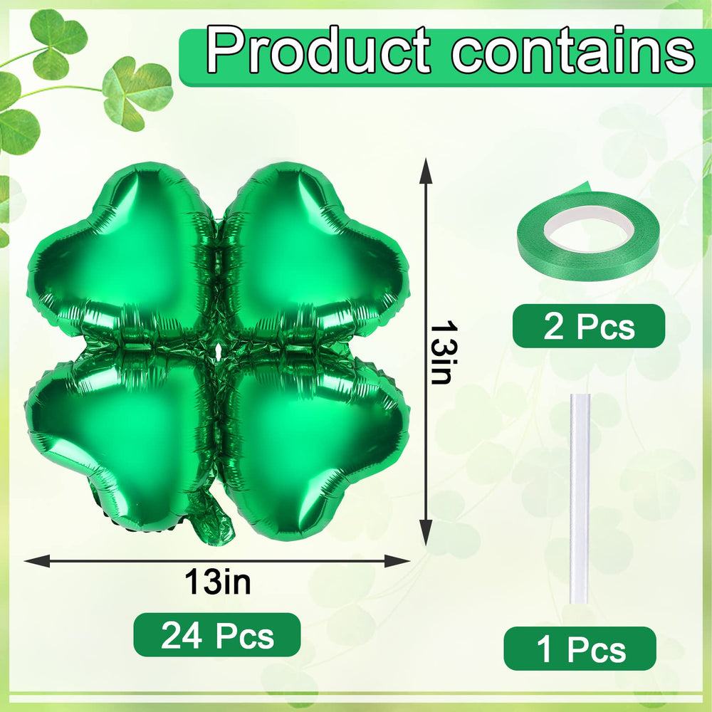 FEBSNOW green shamrock balloons create a festive garland display