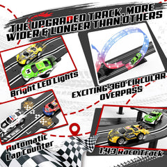Fedonak 24.3 ft track sections enable long, intense racing battles