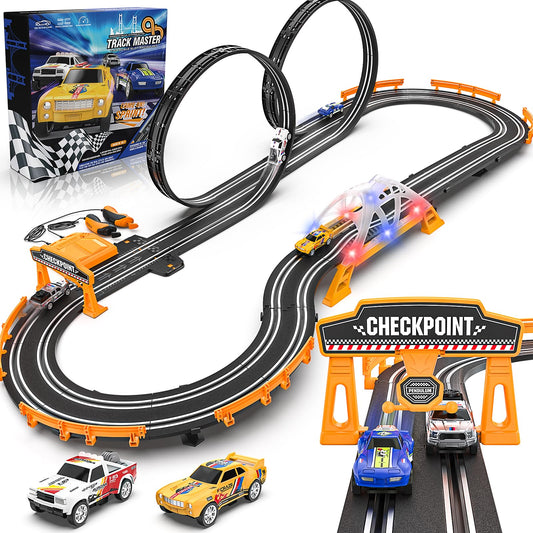 Fedonak slot car track straight section for uninterrupted high-speed play