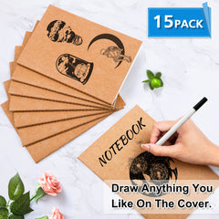 Feela A5 kraft notebooks open page detail with 60 lined pages and date/page column