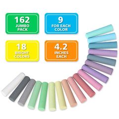 Feela 4-inch chalk pieces held in hand for easy, precise coloring by kids.
