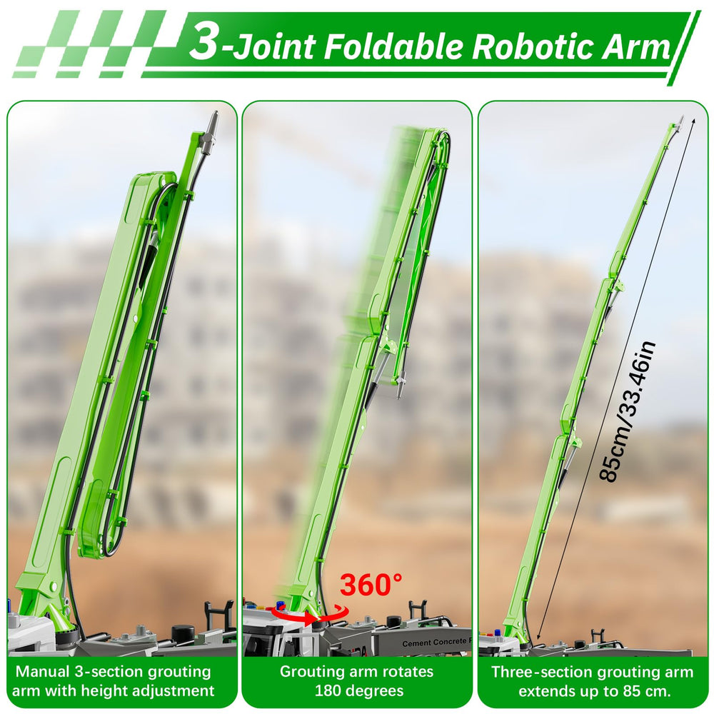 FEIDAMA cement pump truck rotating boom for dynamic site angles