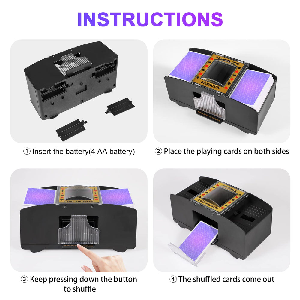 Battery compartment showing four AA cells powering cordless operation