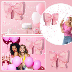 Feifeiya Coquette pink wall decor brightens rooms and events.